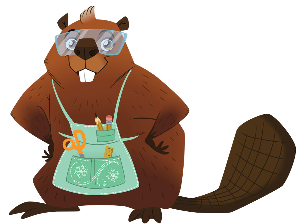 WinterFaire beaver character